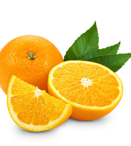 Orange fruit isolated on white background + Clipping Path